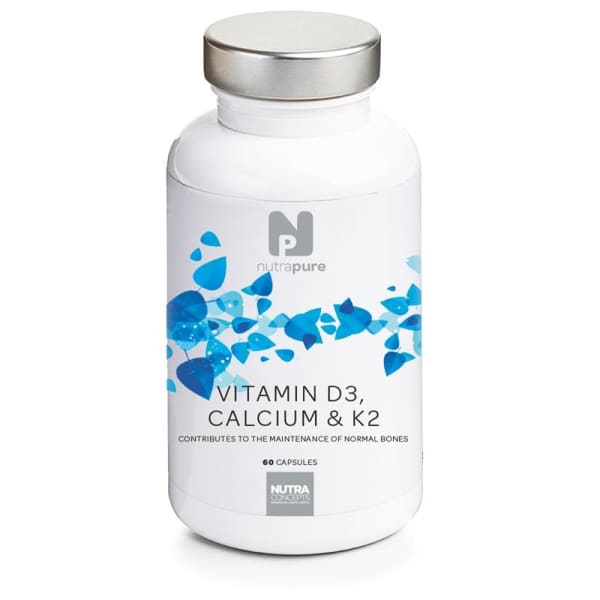 Nutrapure Vitamin D3 Calcium & K2 - 60 Capsules - Nutrapure